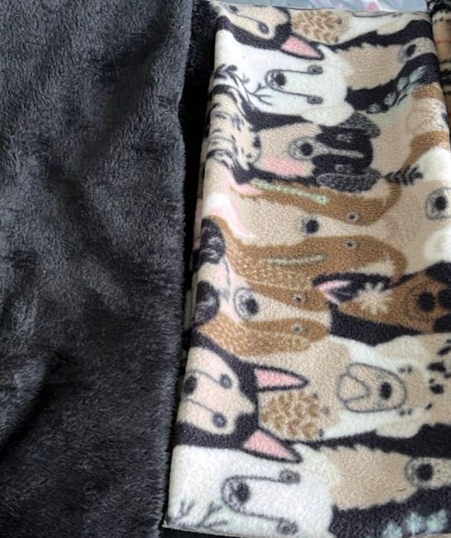 Customer photo review of Printed Fleece/Sweatshirt Remnants