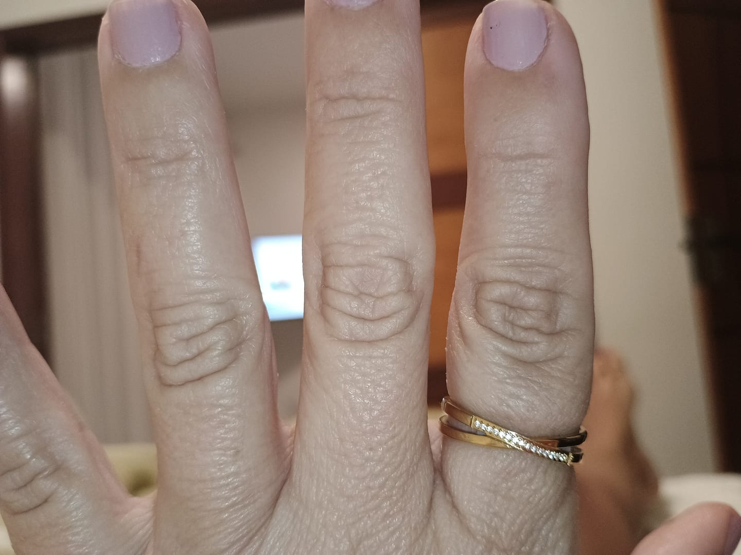 Customer photo review of Anel Lucia Duplo Banhado em Ouro 18k