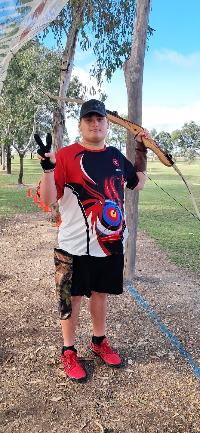 Customer photo review of Unisex Shirt - Custom Name Archery Sport Shirt, Red Wave