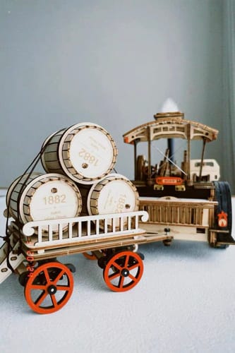 Customer photo review of Steam Engine Mechanical 3D Wooden Puzzle