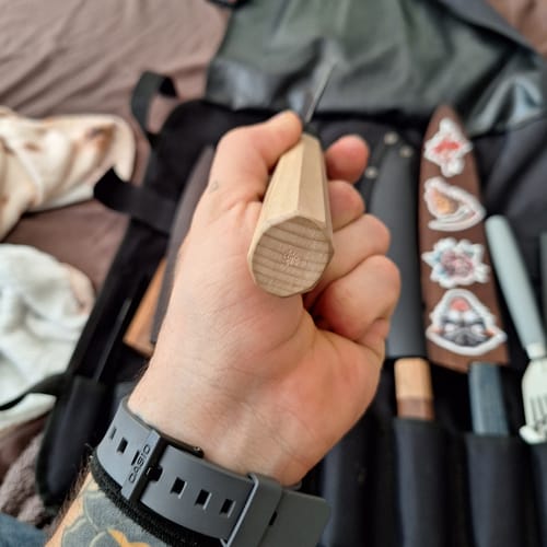 Customer photo review of Tosaichi Shadow Gyuto 210 mm