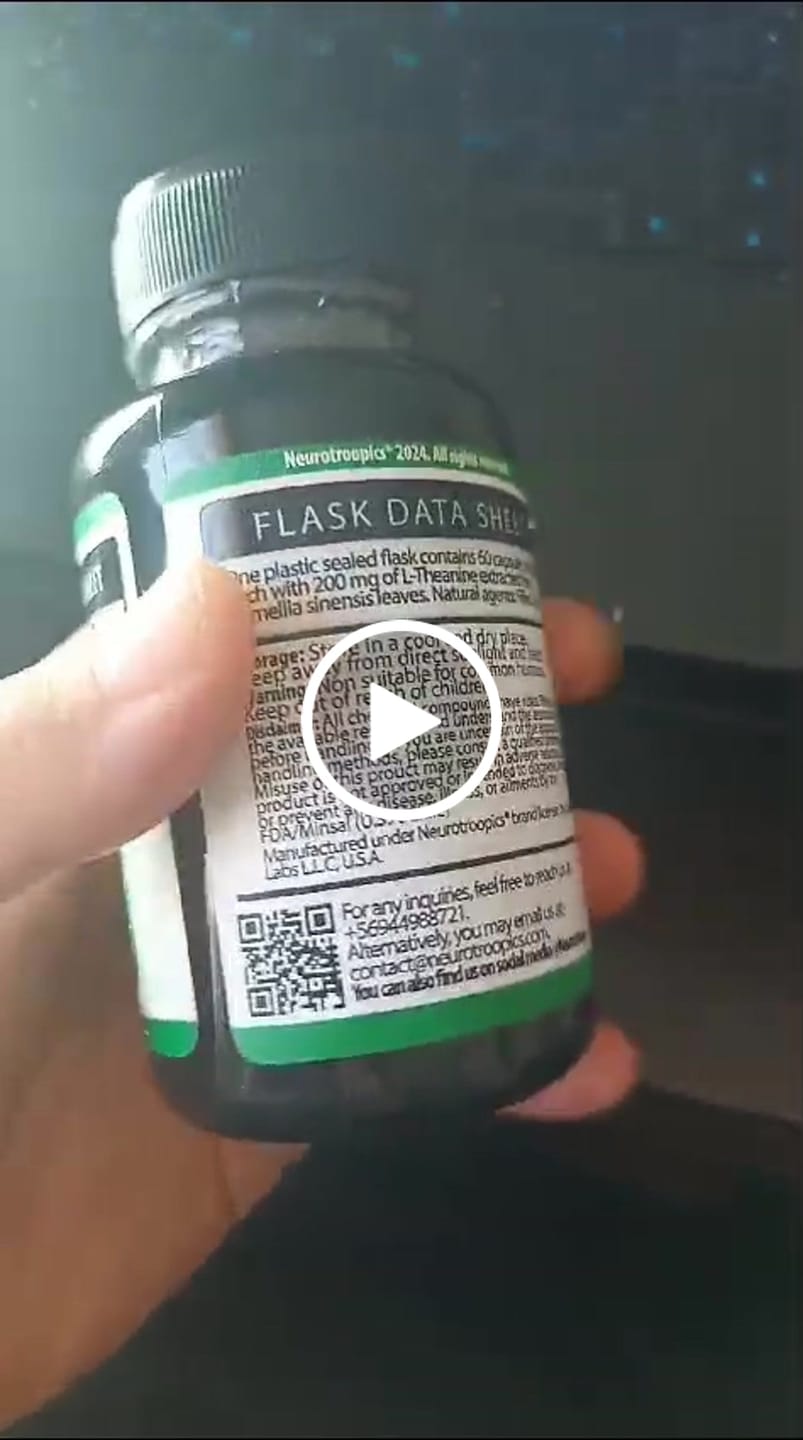 Customer video review of Neurotroopics L-theanine