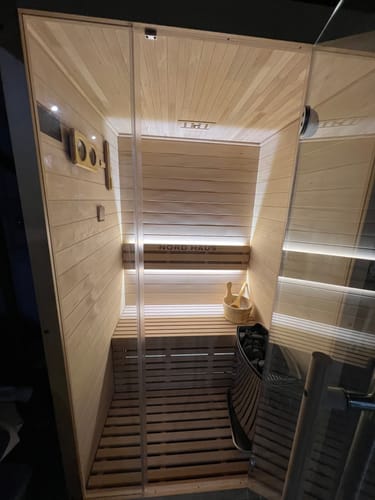 Customer photo review of 2 Person Traditional Sauna - 4.5kw Harvia Heater