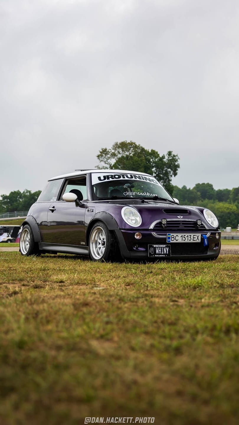 Customer photo review of Glossy Metallic Midnight Purple Vinyl Wrap