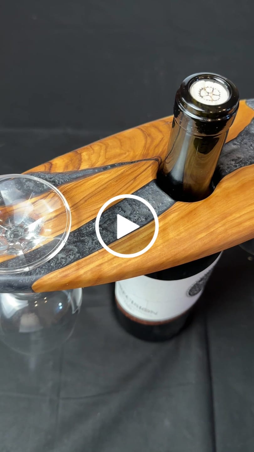 Customer video review of 11x4x1" Wine Caddy Mold For Epoxy Resin - Style 1 - Silicone Mold For Wine Glass Holder