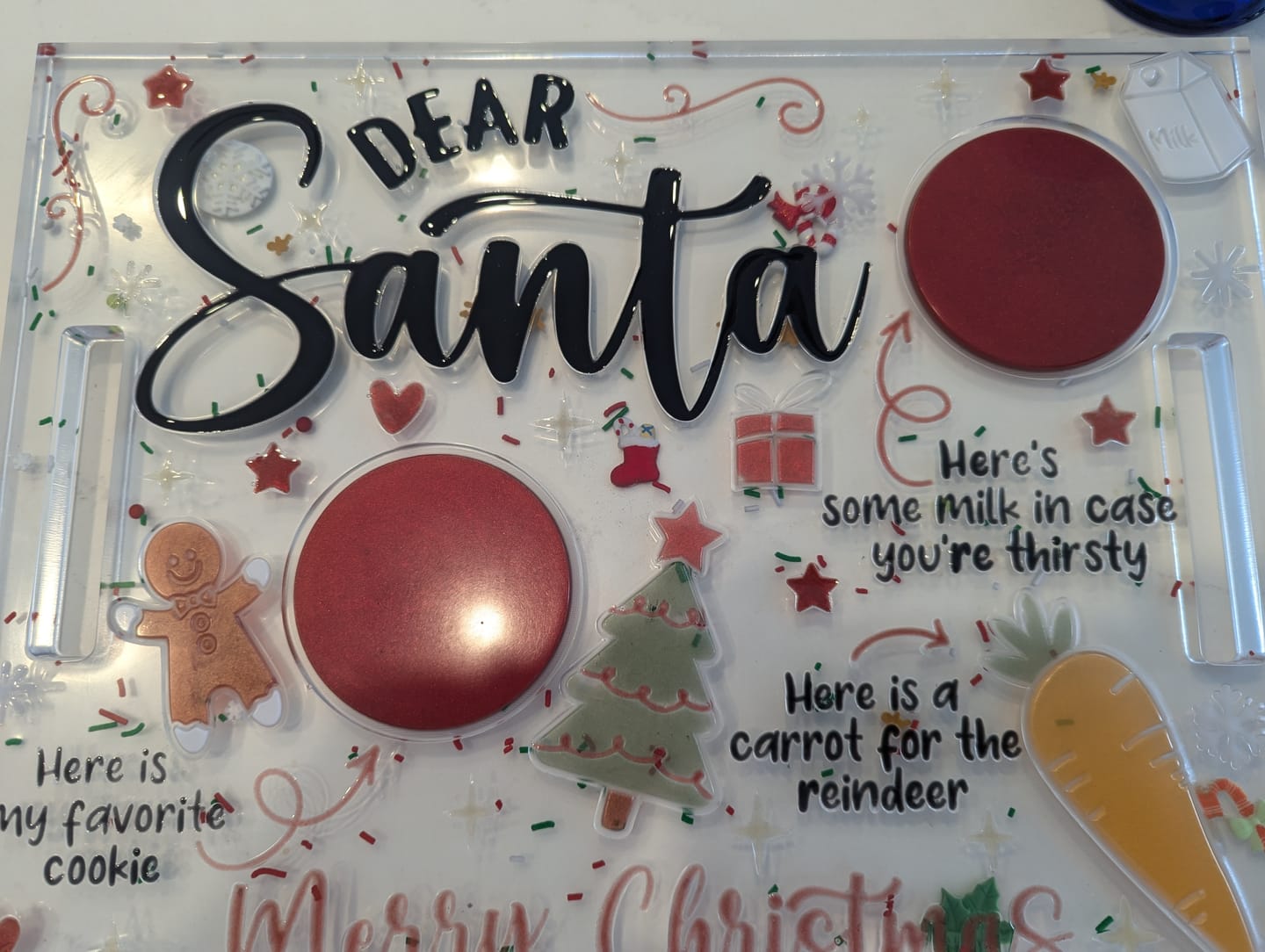 Customer photo review of 16x12x7/8" Limited Edition Santa Snacks Tray Christmas Silicone Mold