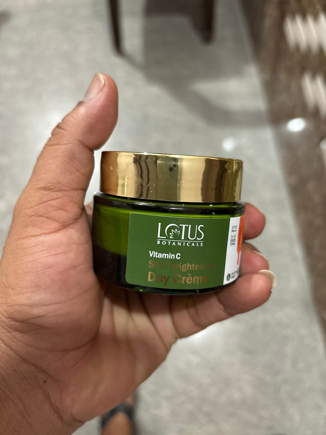 Customer photo review of Vitamin C Skin Brightening Day Crème
