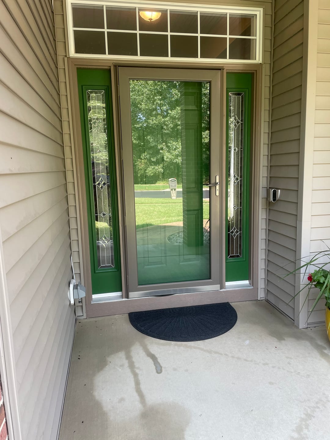 Customer photo review of Wexford Glass and Frame Kit (Full Sidelite 9" x 66" Frame Size)