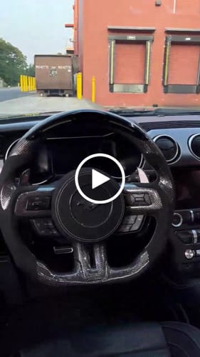 Customer video review of 2015-2023 S550 Ford Mustang carbon fiber LED steering wheel