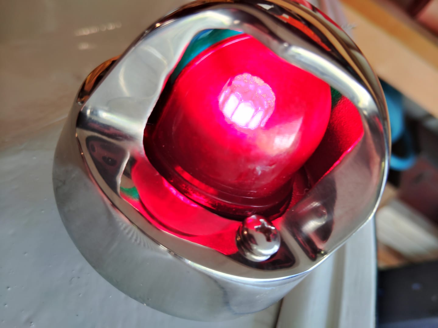 Customer photo review of Boston Whaler Classic Bow Light (1958-1984), Navigation Light (Led) 316 Stainless; *Not Perko*