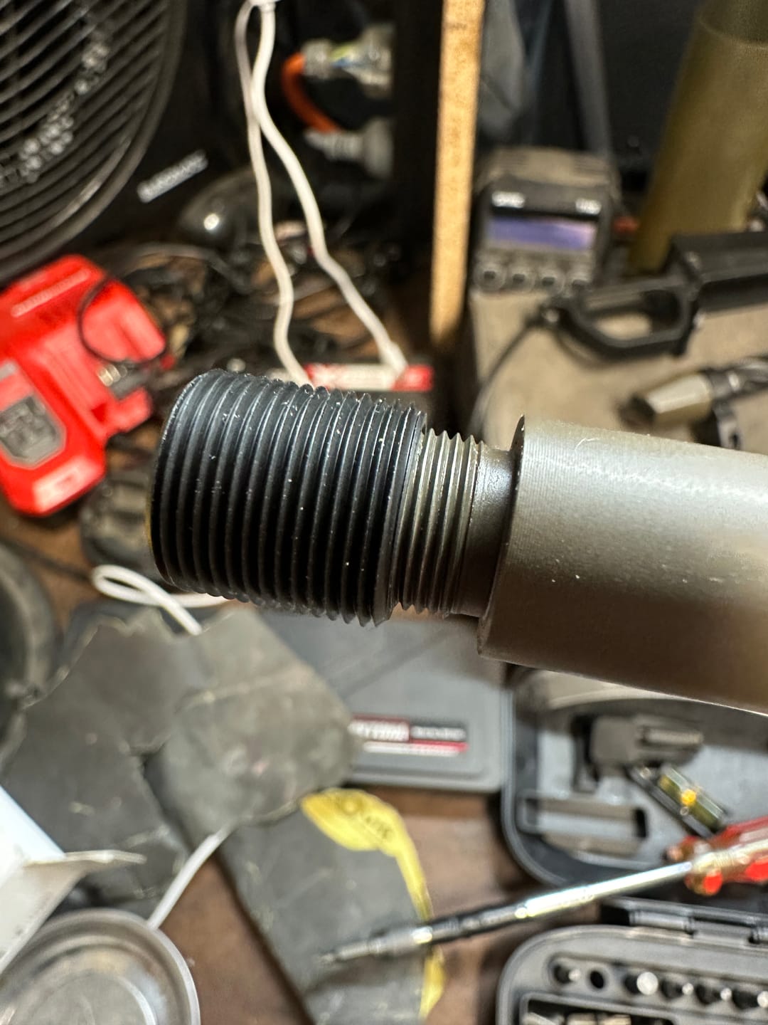 Customer photo review of Muzzle Break Thread Adapter - 5/8x24 to 1/2x28