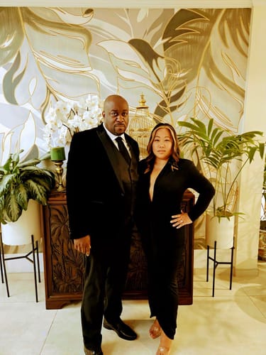 Customer photo review of Celeste Black V Plunge Drape Dress