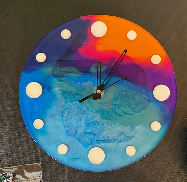 Customer photo review of 12" Circle + Clock Dials Style 3 Acrylic Router Template