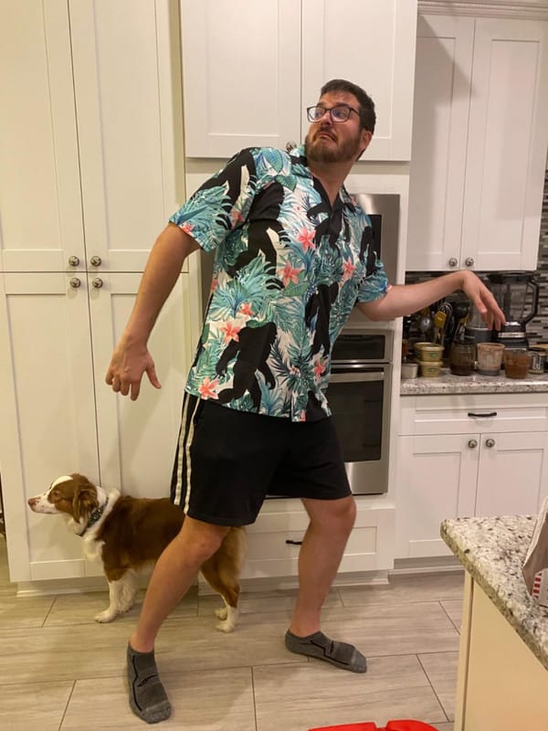 Customer photo review of Funny Bigfoot Surfing Beach Hawaiian Shirt