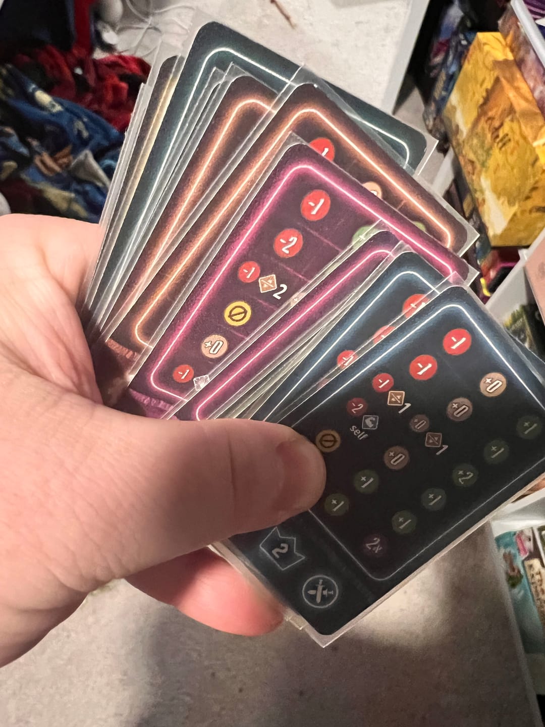 Customer photo review of Gloomhaven: Buttons and Bugs Card Sleeve Kit