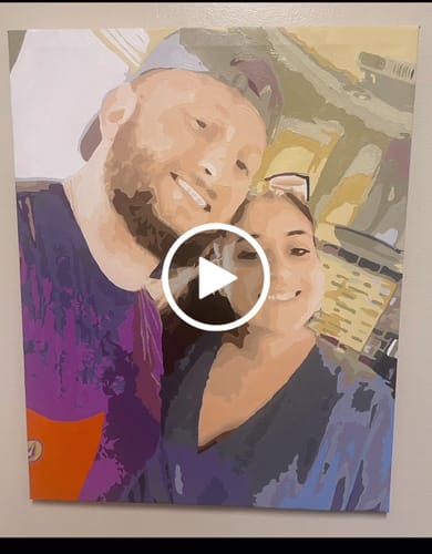 Customer video review of Custom Paint By Numbers Kit