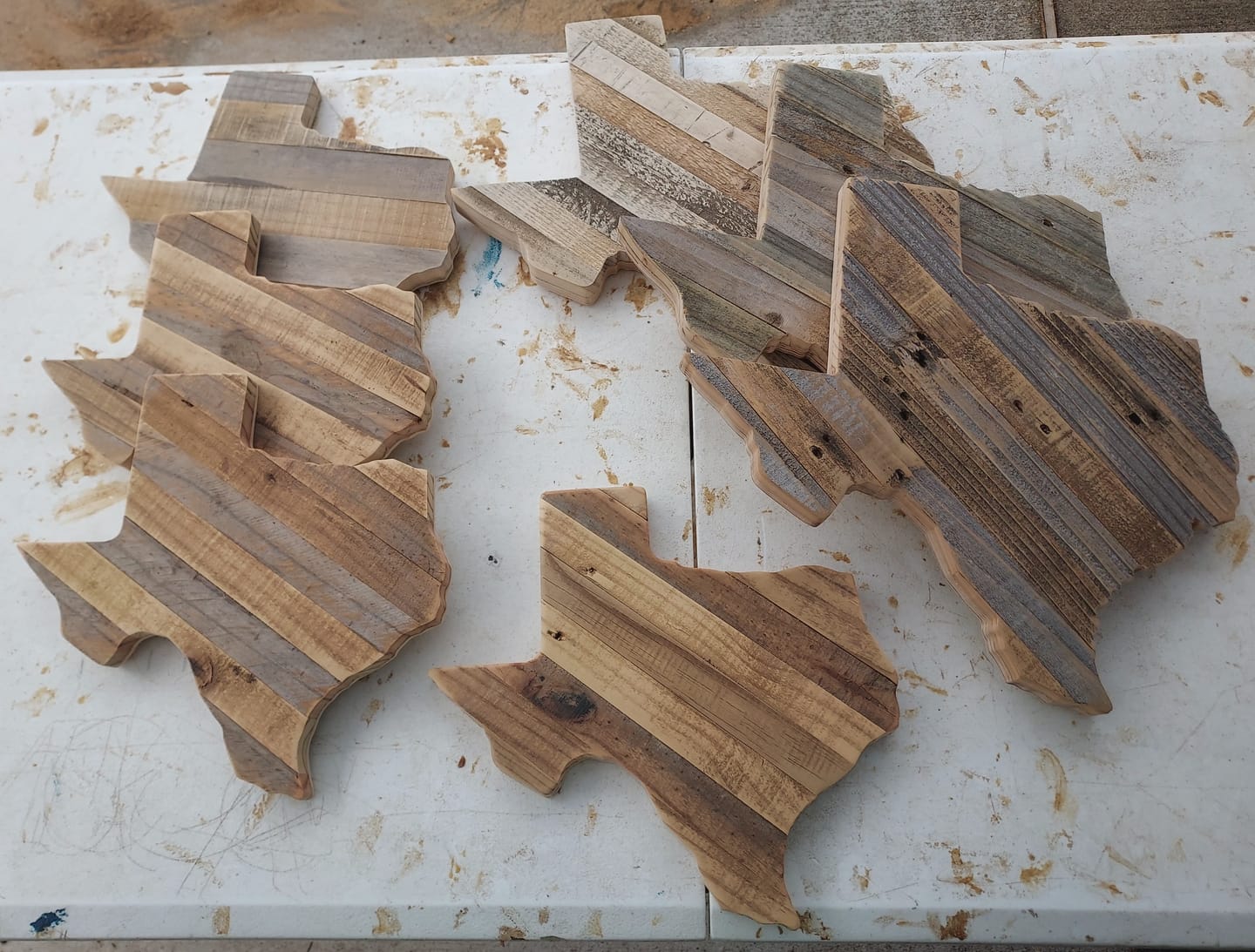 Customer photo review of 16x15" State Of Texas + Star Inlay Acrylic Router Template