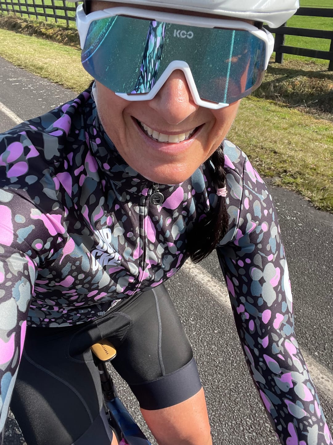 Customer photo review of Womens Brindled Vapour Fleece Jersey