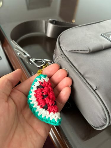 Customer photo review of Watermelon Solidarity Keychain & Bag Charm