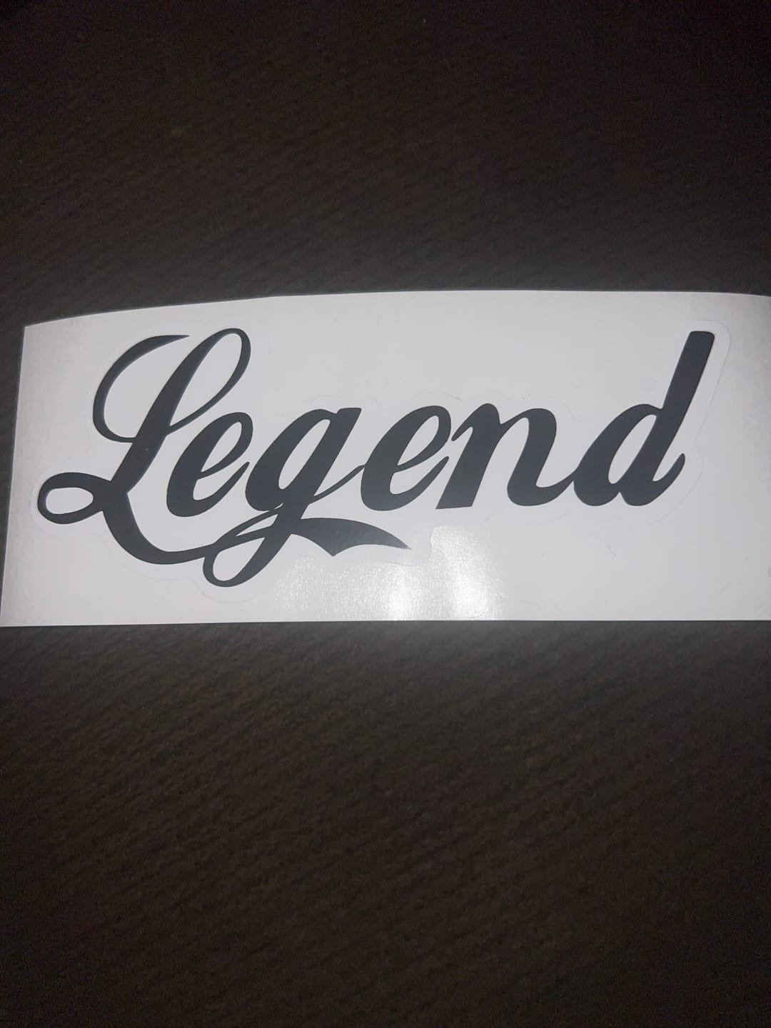 Customer photo review of Legend Decal