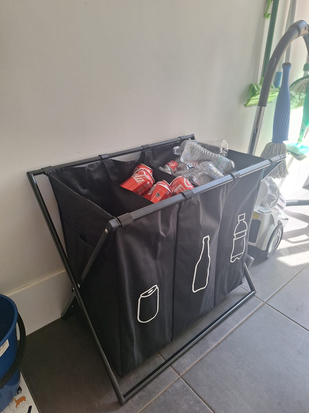 Customer photo review of Mobile Recycle Station - 3 Panel