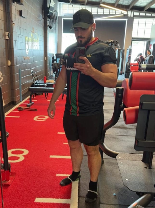 Customer photo review of Palestine Custom Football Jersey