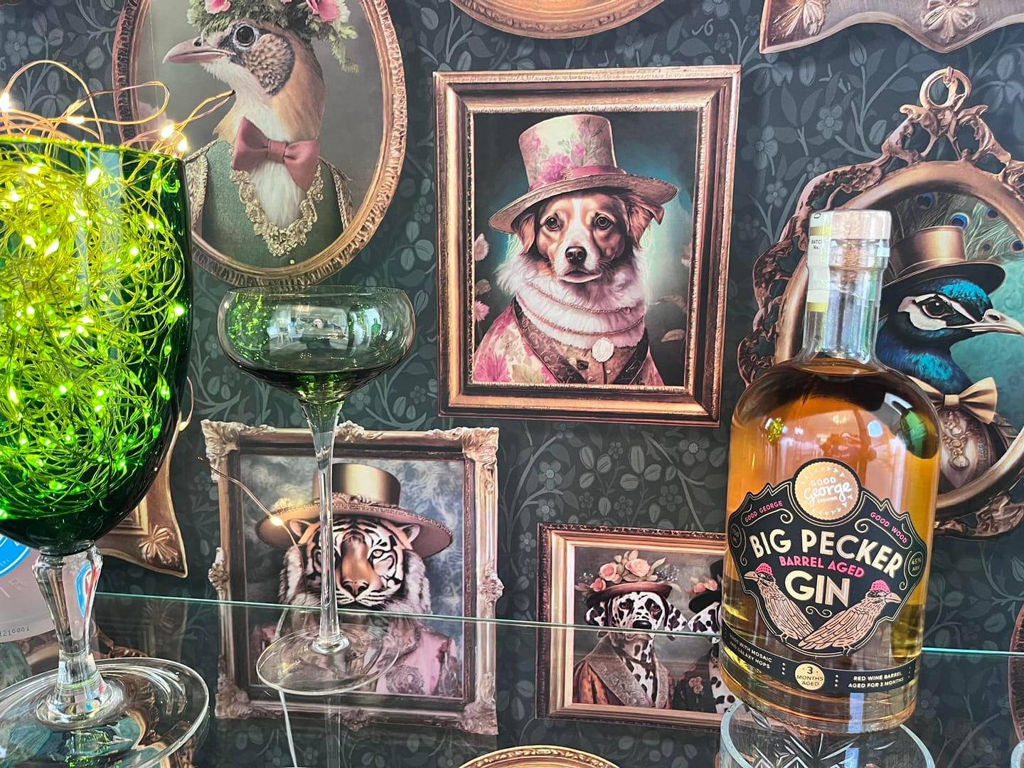 Customer photo review of Regal Beasts - Whimsical Animal Wallpaper - Charcoal