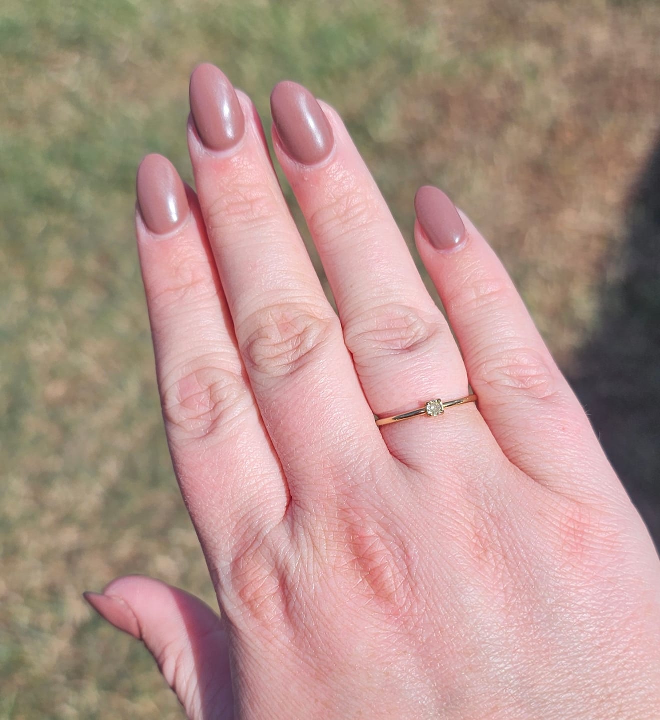 Customer photo review of August Birthstone 18K Gold Ring