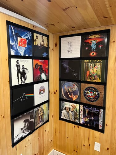 Customer photo review of 12" Vinyl Record Display Frame - LP Wall Storage