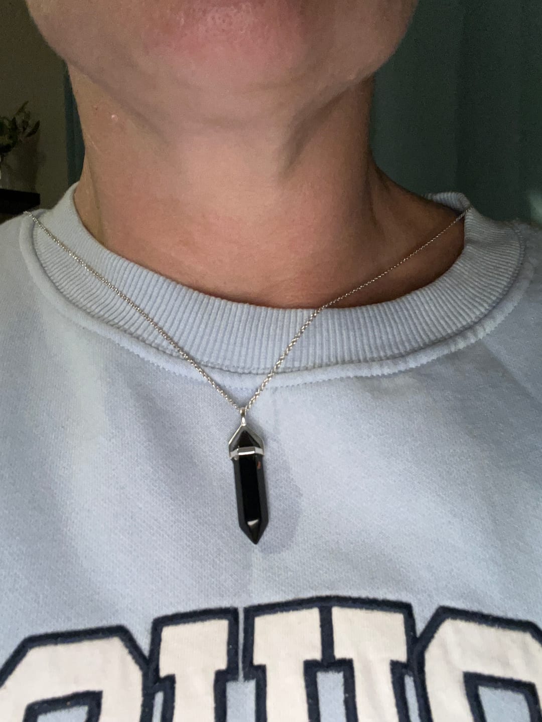 Customer photo review of Protection pendant - Black obsidian