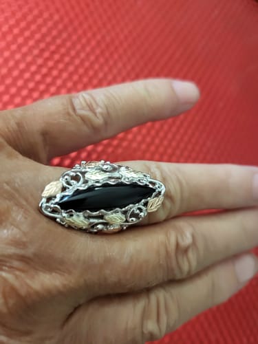 Cynthia H. review of Grand Onyx - Sterling Silver Black Hills Gold Ring image 1 out of 1