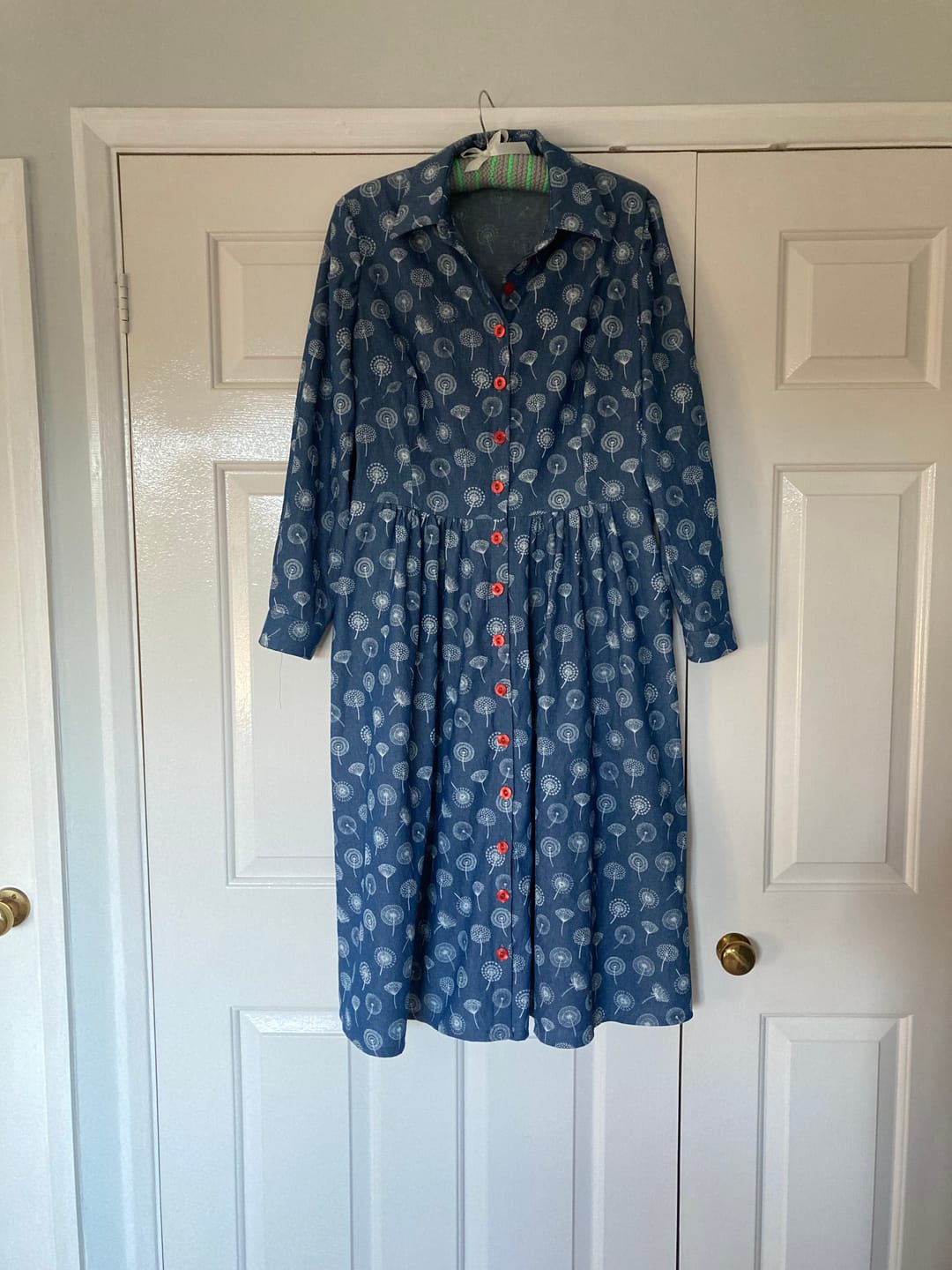 Customer photo review of Dandelions Chambray Denim Fabric