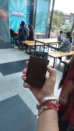 Customer photo review of Urban Pop RFID Protection Wallet Cardholder - Brown