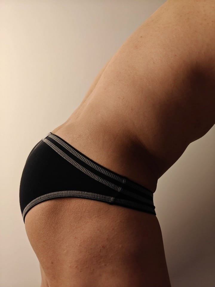 Customer photo review of 2 Pack Men's Sexy U Convex Pouch Bikini