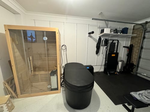 Customer photo review of 2 Person Traditional Sauna - 4.5kw Harvia Heater