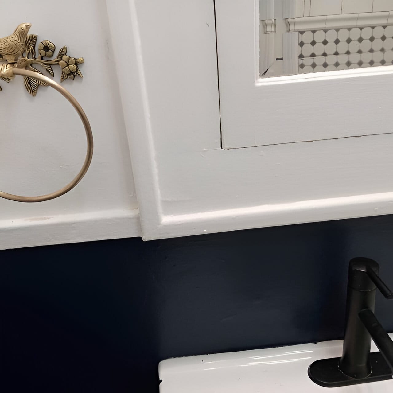 Customer photo review of Brass Bird Bathroom Set - Antique Brass
