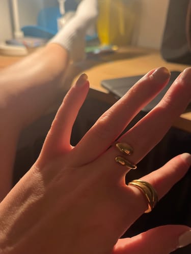 Customer photo review of Double Dome Ring - Gold