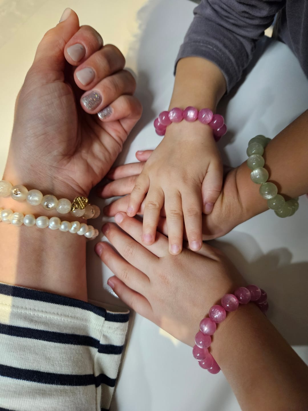 Customer photo review of Piccolino Perlenarmband Como in Champagner