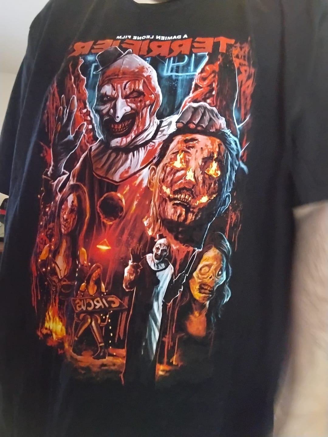 Customer photo review of Terrifier Titan Of Terror T-Shirt