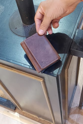 Customer photo review of Maverick RFID Protected Wallet Cardholder - Brown