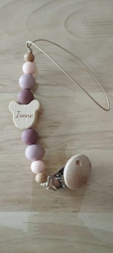 Customer photo review of Personalized Pendant Pacifier Chain