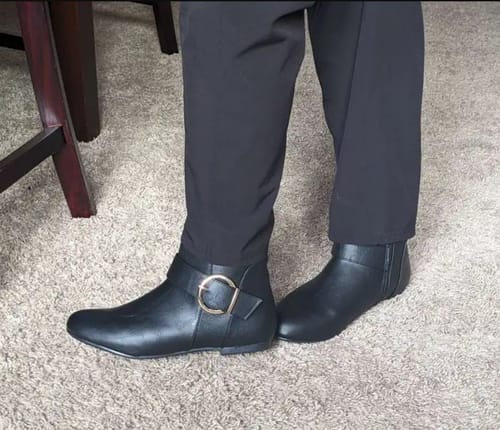 Customer photo review of AVA™ CHELSEA ORTHOPEDIC BUCKLE WINTER ANKLE BOOTS