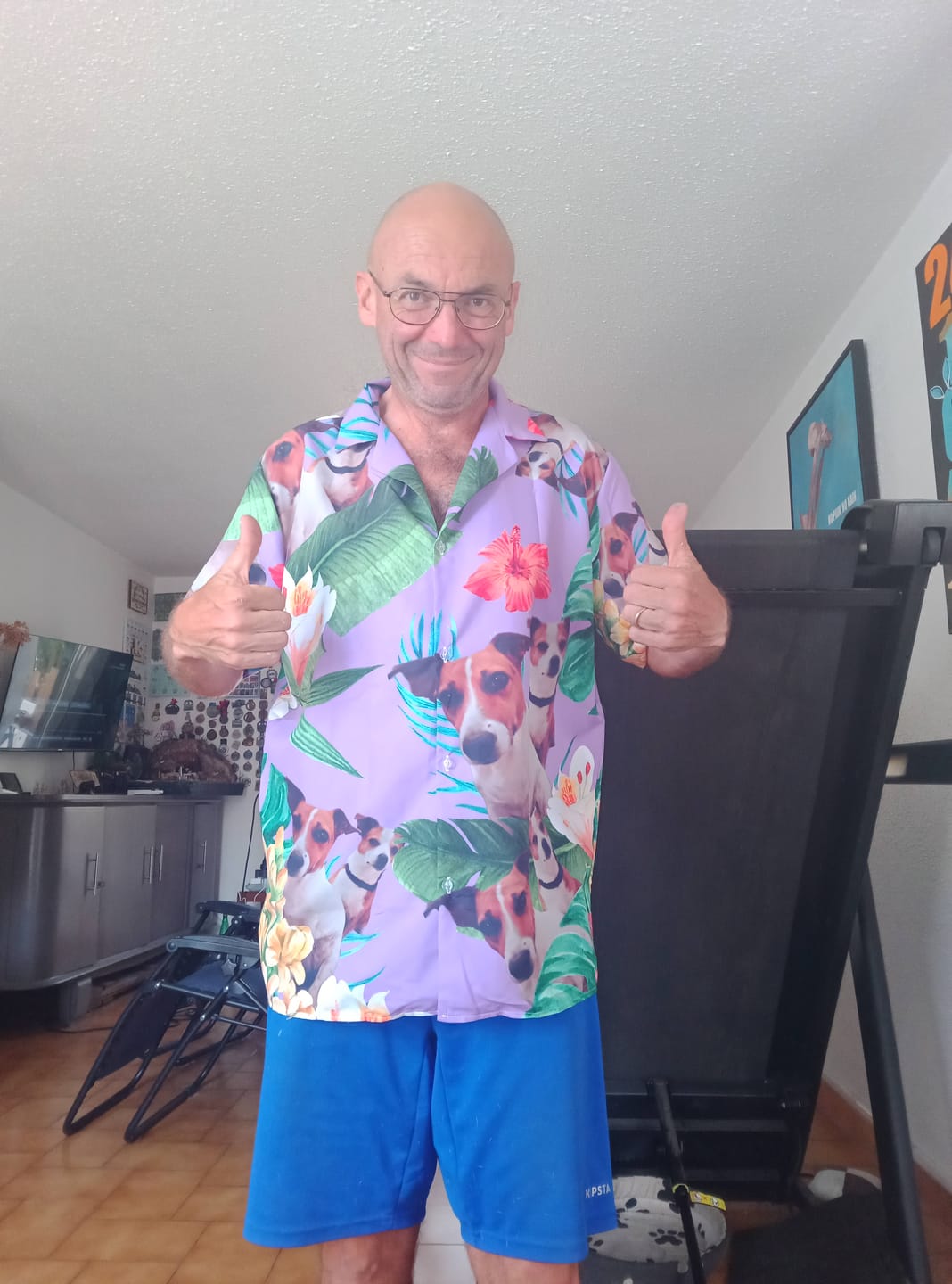 Customer photo review of Votre Photo - Chemise hawaïenne personnalisée