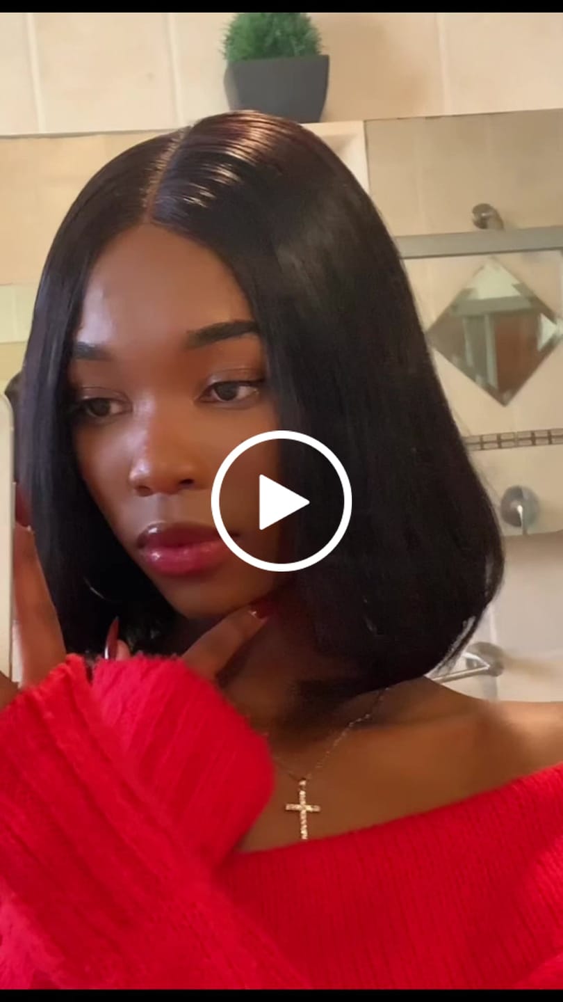 Customer video review of Straight 10 inch BoB Wig