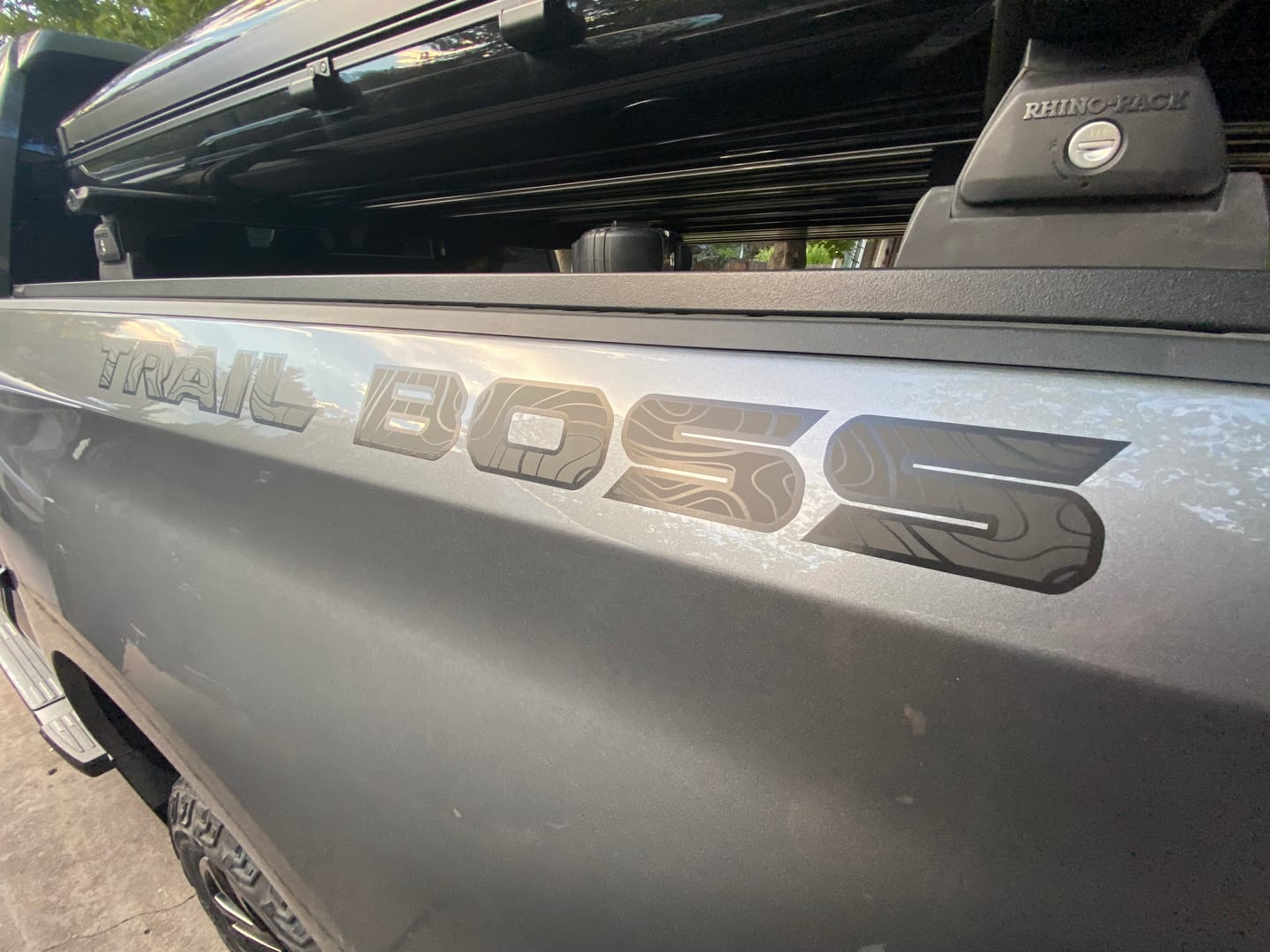 Customer photo review of Premium Black Topo Hood Lettering | Set of 2