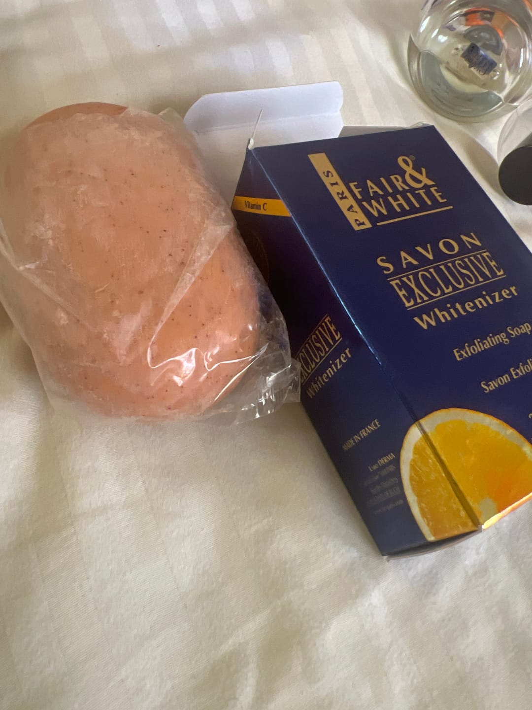 Customer photo review of Fair & White Exclusive Exfoliating Soap with Pure Vitamin C 7 oz / 200 gr