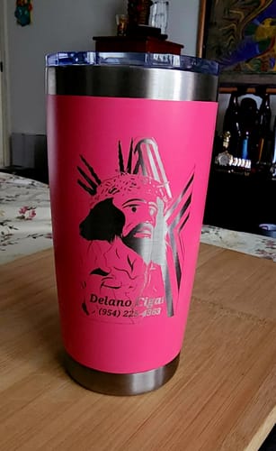 Customer photo review of Bundle (6) Custom Laser Engraved - 20oz Tumblers