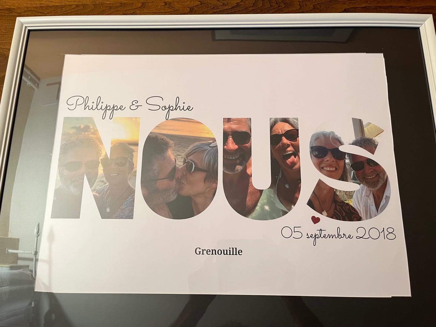 Customer photo review of Nous Lettres - Affiche Personnalisée