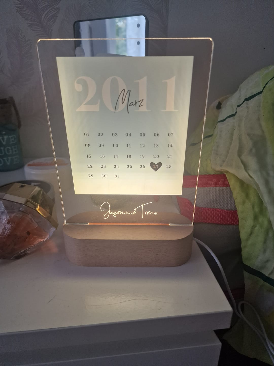 Customer photo review of Euer Datum – Liebeslicht mit Kalenderblatt