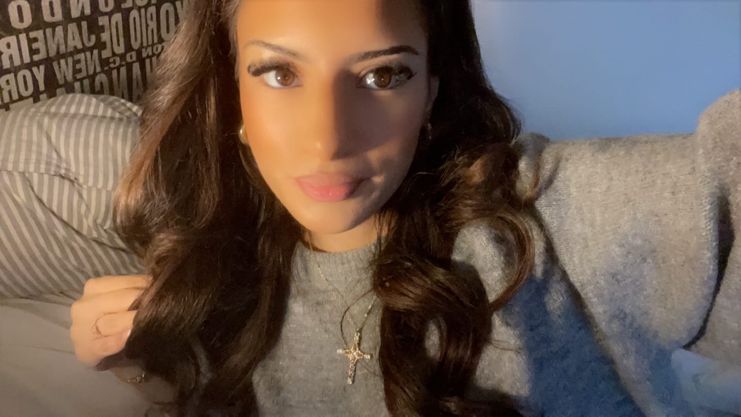 Customer photo review of Azura - Crystal Cross Necklace